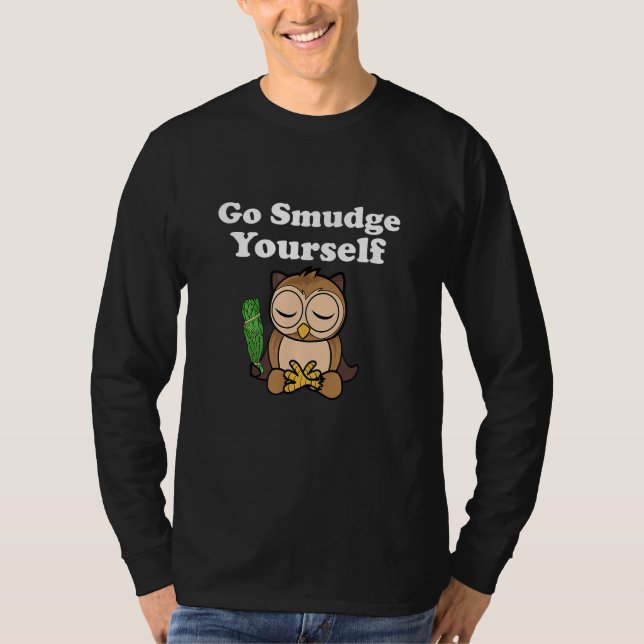 Camiseta Divertida Espiritual Anda Fumigarse a Sí Misma Búh (Anverso)