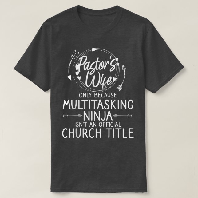 Camiseta Divertida esposa pastora diseñadora aplicación par (Diseño del anverso)