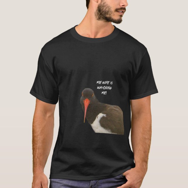 Camiseta divertida esposa viendo (Anverso)