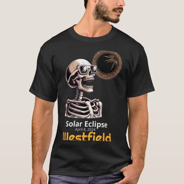 Camiseta Divertida Esqueleto Eclipse Solar Westfie (Anverso)