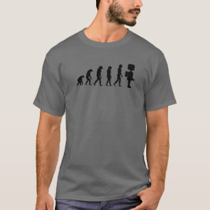 Camiseta Divertida Evolución A La Máquina Electrónica Ro