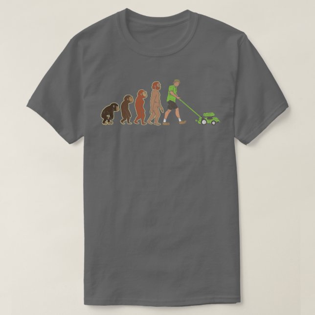 Camiseta Divertida evolución de un jardinero (Diseño del anverso)