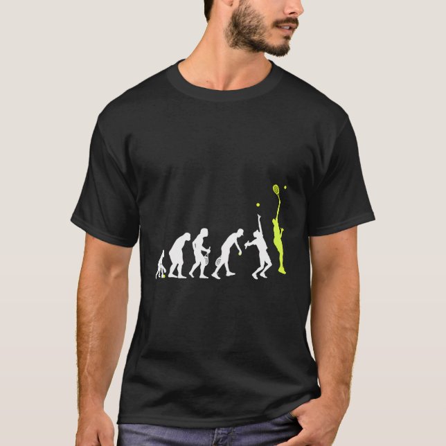 Camiseta Divertida Evolución Del Jugador De Tenis (Anverso)