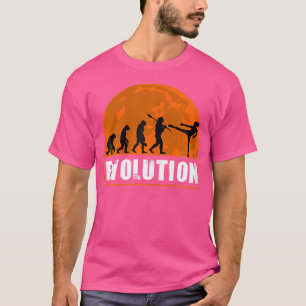 Camiseta Divertida evolución del kickboxing humano