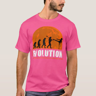 Camiseta Divertida evolución del kickboxing humano