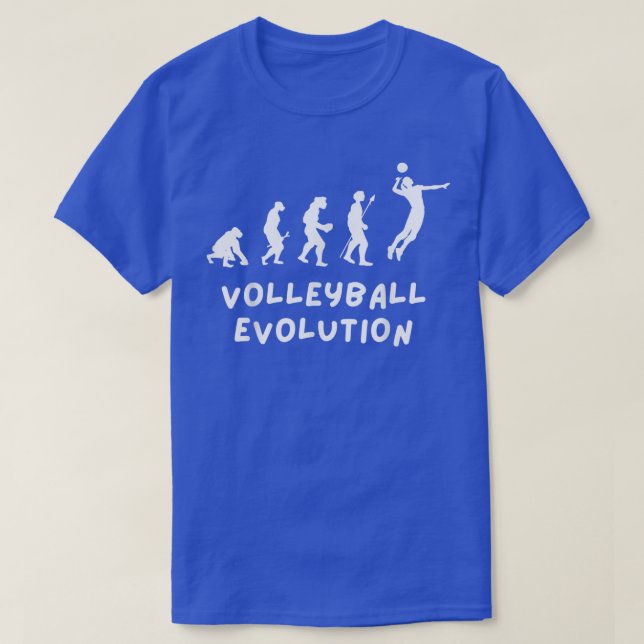 Camiseta Divertida evolución del voleibol  (Diseño del anverso)