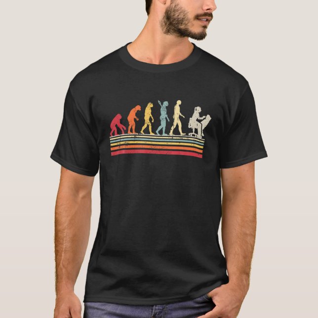 Camiseta Divertida Evolución Dentista De Mujeres Retro De L (Anverso)