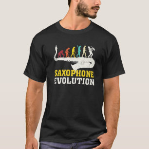Camiseta Divertida Evolución Saxofónica Para El Amor De La 