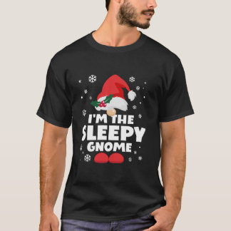 Camiseta Divertida Familia de Gnomos Dormilones Feliz Navid