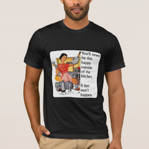 Camiseta Divertida Feliz Cocina Humor