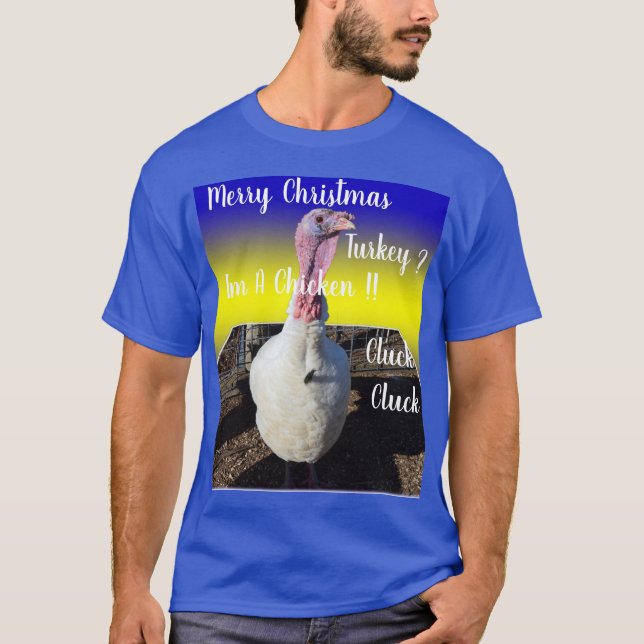 Camiseta Divertida Feliz Navidad Turquía, (Anverso)