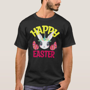 Camiseta Divertida Feliz Pascua Lindo Conejo Golden Retriev