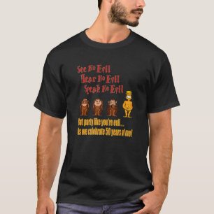 Camiseta Divertida Fiesta De 50 Años - Monje De 50 Años Div