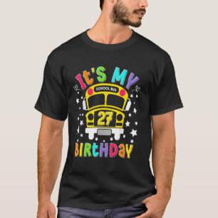 Camiseta Divertida fiesta de cumpleaños número 27 en la esc