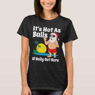 Camiseta Divertida Fiesta De Navidad En Julio Caluroso Como