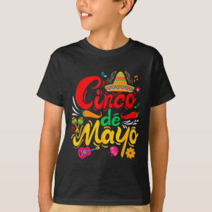 Camiseta Divertida Fiesta Mexicana Cinco De Mayo Partido 5