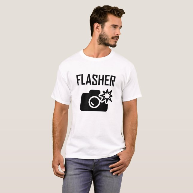 Camiseta Divertida Flasher (Anverso completo)