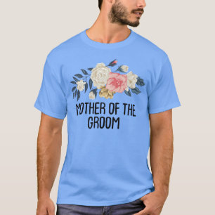 Camiseta divertida floral para la madre del novio