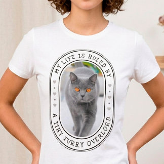 Camiseta Divertida foto de gato personalizada "Pequeño Seño