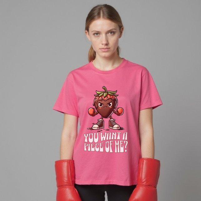 Camiseta Divertida fresa de San Valentín quieres un trozo d (Funny Valentine Strawberry You want a piece of me T-Shirt)