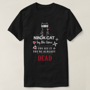 Camiseta divertida fresca del lema del gato de
