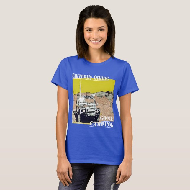 Camiseta divertida fuera de línea actualmente ¡Se  (Anverso completo)