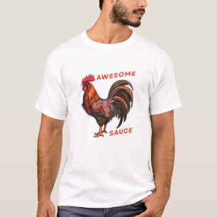 Camiseta Divertida Gallo Salsa Impresionante Humor