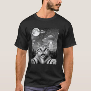 Camiseta Divertida Gata Alien Selfie con Regalo de OVNIs Id