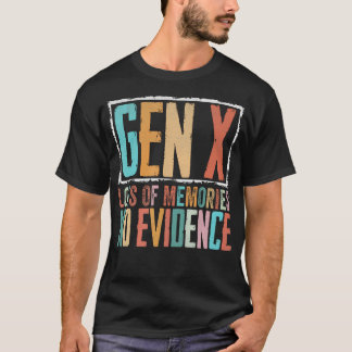 Camiseta Divertida Gen X Vintage Muchos Recuerdos