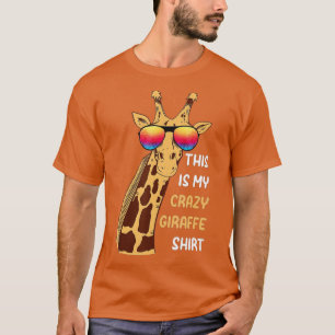 Camiseta Divertida Giraffe I Esta Es Mi Loca Giraffe I Gira