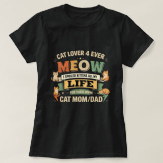Camiseta divertida gráfica para amantes de los gat