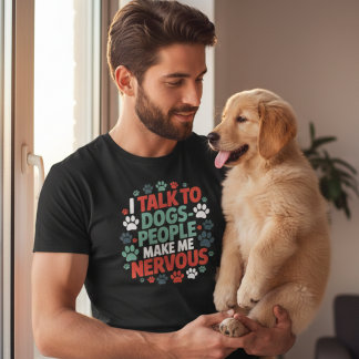 Camiseta Divertida Hablo Con Perros Las Personas M