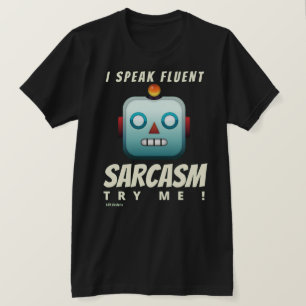 camiseta divertida "HABLO SARCASMO FLUENTE"