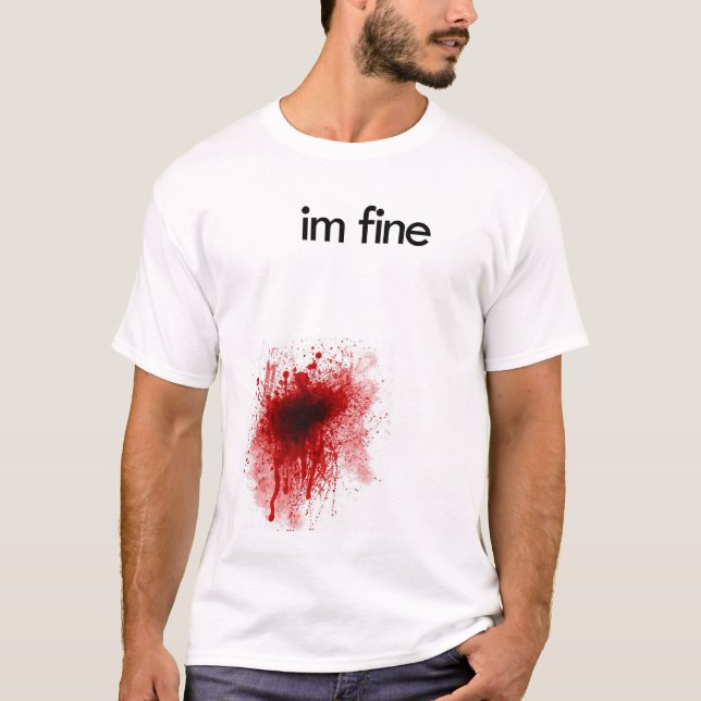 Camiseta divertida herida (Anverso)
