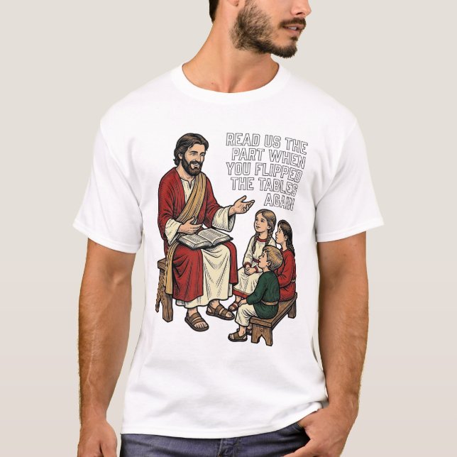 Camiseta divertida historia bíblica vintage profes (Anverso)
