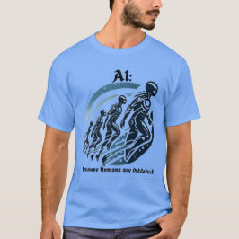 Camiseta divertida "Humanos anticuados, actualizac