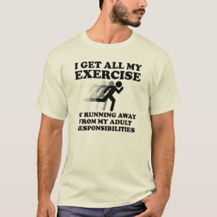 Camiseta Divertida Huyendo de la Responsabilidad