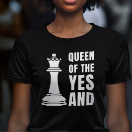 Camiseta Divertida Impresión Chess QUEEN DEL SÍ Y
