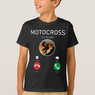 Camiseta Divertida Interfaz de Llamada de Motocross