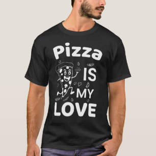 Camiseta Divertida 'La Pizza Es Mi Amor' Para Aman