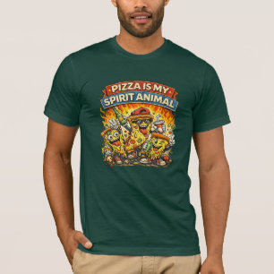 Camiseta Divertida 'La Pizza Es Mi Animal Espiritu