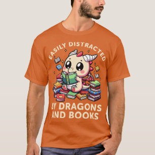 Camiseta Divertida lectura del libro de dragones Lover Book