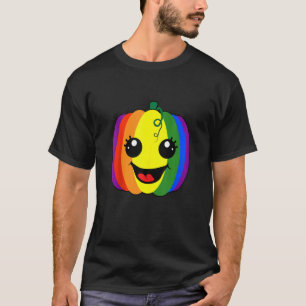 Camiseta Divertida Lesbiana Gay Rainbow Pumpkin Orgullo Lgb