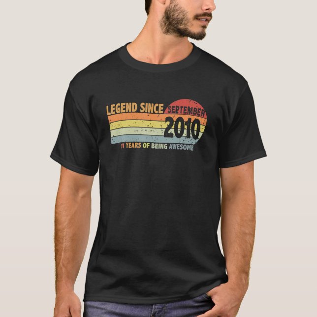 Camiseta Divertida Leyenda De Cumpleaños Desde Septiembre D (Anverso)