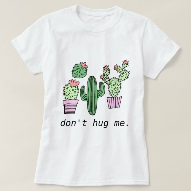 Camiseta divertida linda del cactus (Diseño del anverso)