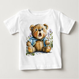 Camiseta Divertida, linda expresión 'Oh Dear' Brown Teddy B