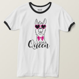 Camiseta Divertida llama Queen T-Shirt para Chicas