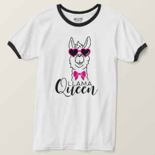Camiseta Divertida llama Queen T-Shirt para Chicas