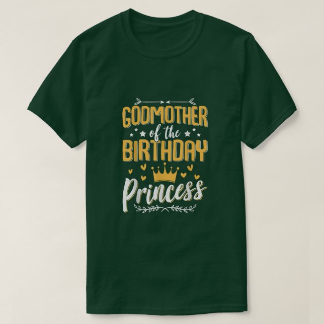 Camiseta Divertida Madrina De La Princesa De Cumpleaños (Diseño del anverso)