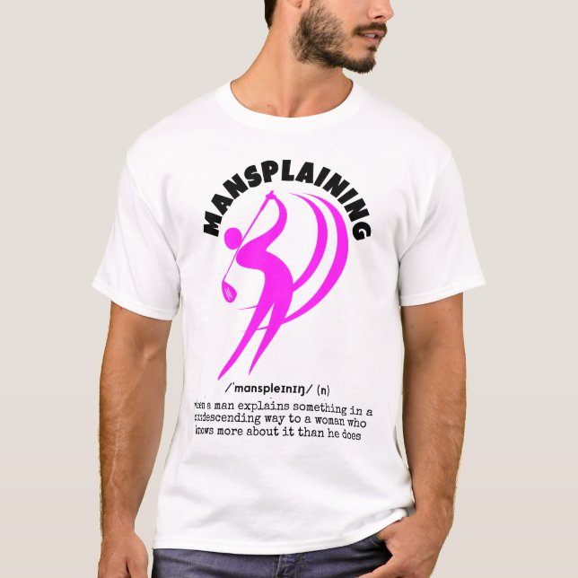 Camiseta divertida MANSPLAINING Golf (Anverso)